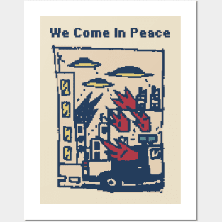We Come In Peace - 8bit Pixel Art Posters and Art